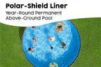 18ft x 52in Grey Round APX 365 Above Ground Pool Set