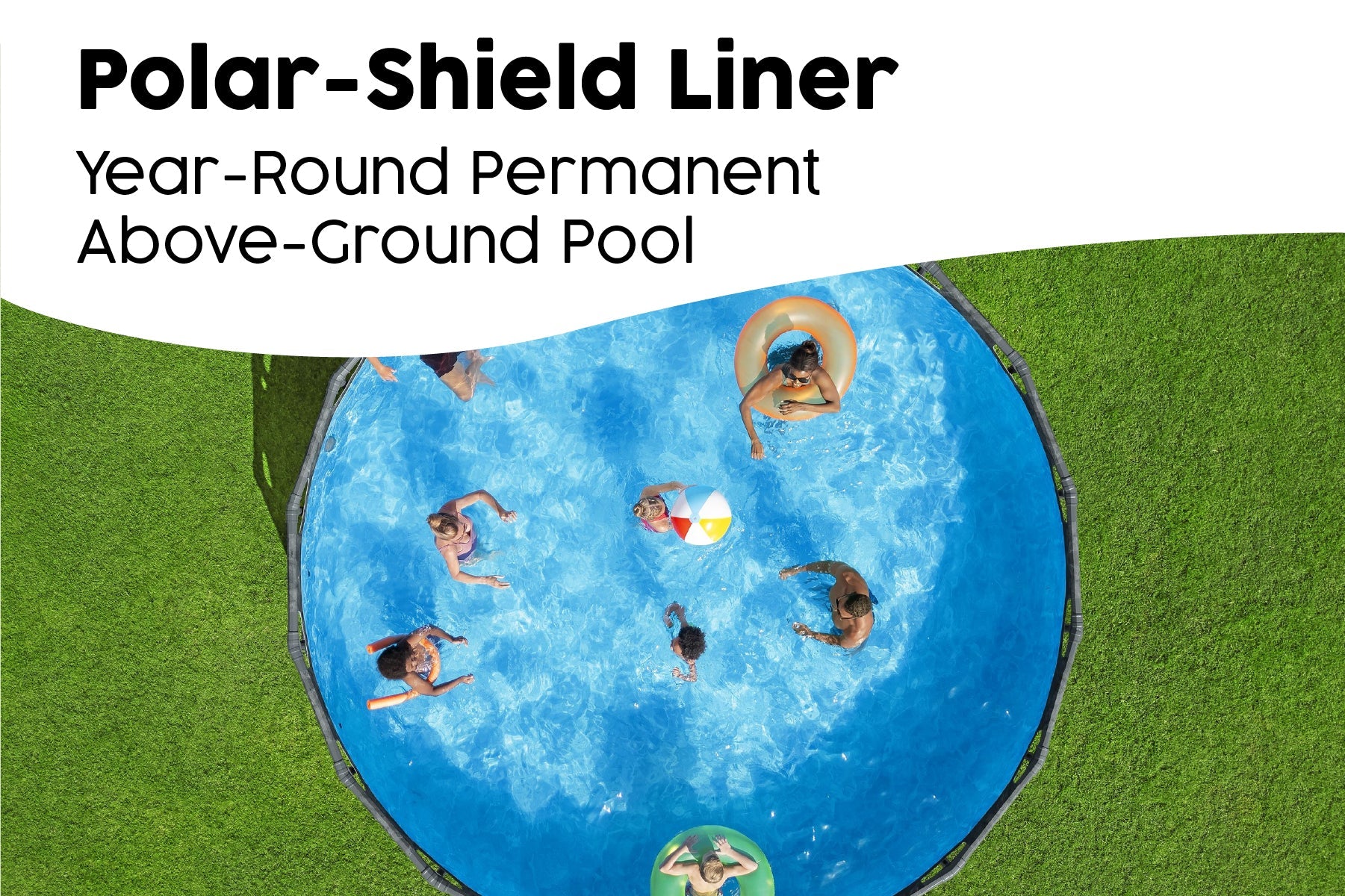 18ft x 52in Grey Round APX 365 Above Ground Pool Set