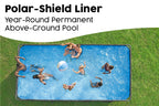 18ft x 52in Grey Rectangular APX 365 Steel Above Ground Pool Set