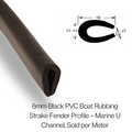 TSEC 1638 Heavy Duty EPDM Rubber Edge Trim – Thick Domed Edge Protector (Up to 7mm Edge Fit)
