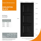 JB Kind Kedleston Black Laminate Internal Door - All Sizes