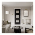 JB Kind Kedleston Black Laminate Glazed Internal Door - All Sizes