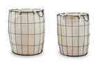 Harga Set Of Two Matte Black Laundry Baskets