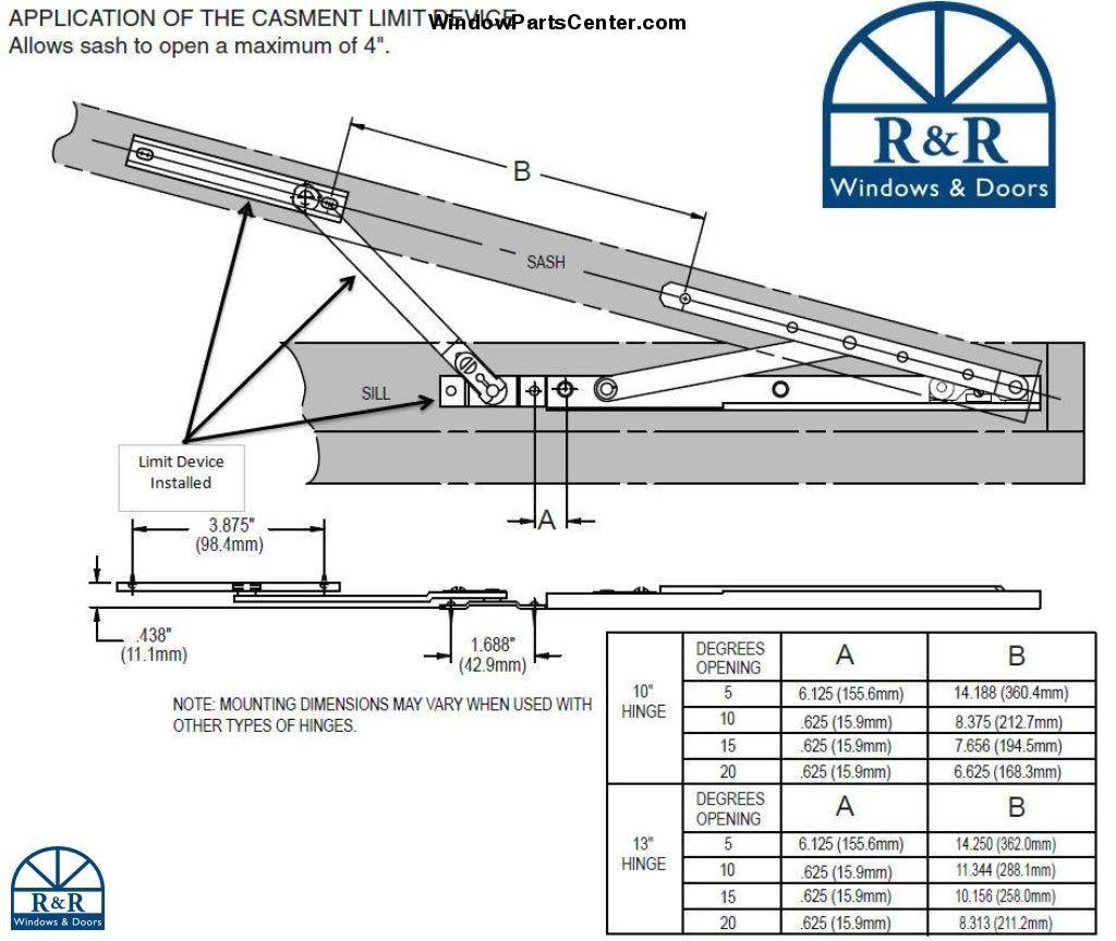 191 - Sash Limit Device