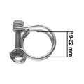 Double Wire Hose Clamp Galvanised 19mm-22mm