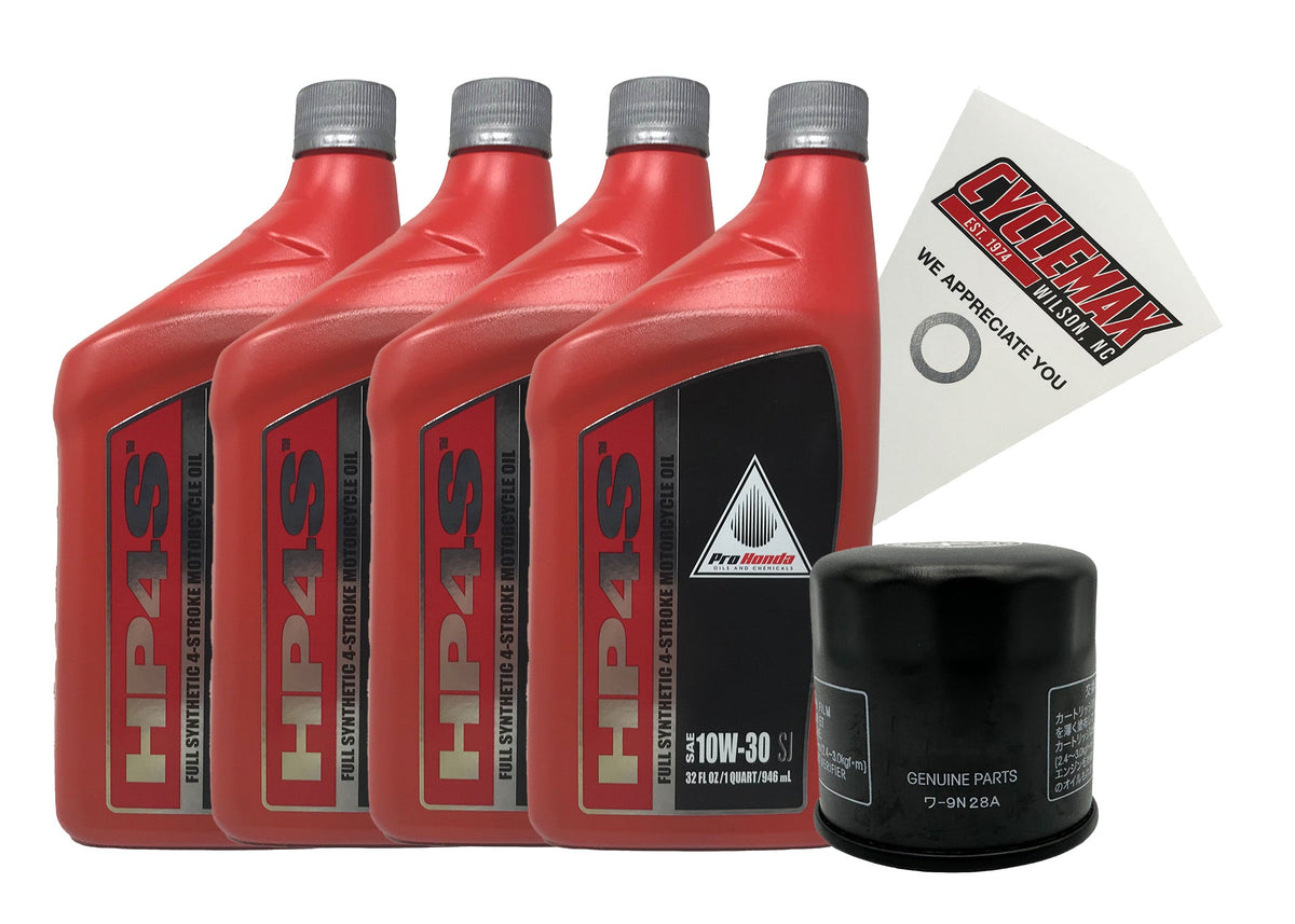 Honda HP4S Full Synthetic Oil Change Kit for 2003-2021 CBR600RR