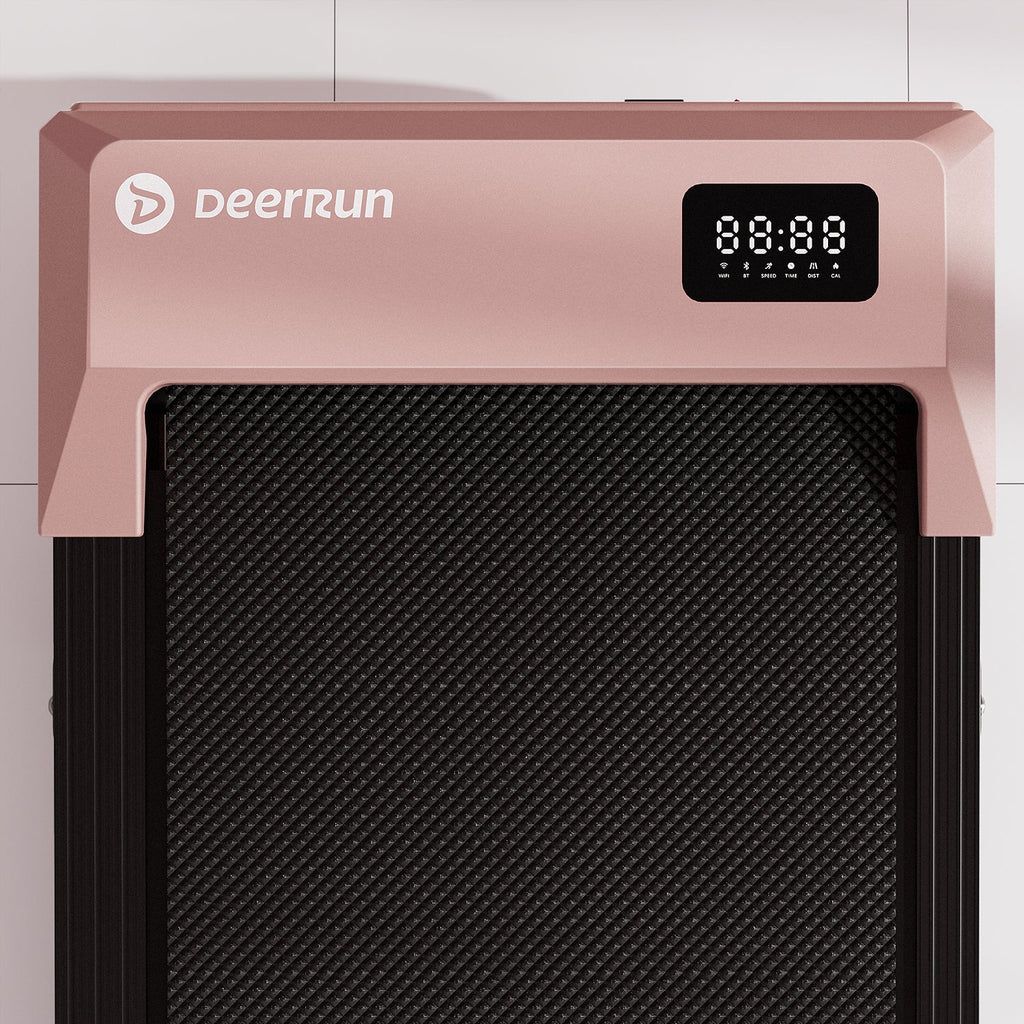 DeerRun Q2 Urban 7% Incline Under-desk Walking Pad with Smart Control | Rose Gold
