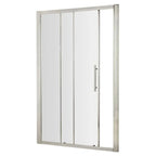 Oasis 8mm Glass Recessed Sliding Shower Door - Chrome