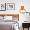 1 - Light Wood Grain Farmhouse Wall Sconces, Rustic Wall Light for Bedroom Hallway
