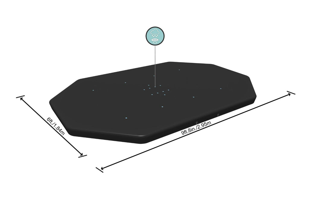 9ft 10inch Oval Pool Cover for Power Steel Above Ground Pools