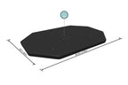 9ft 10inch Oval Pool Cover for Power Steel Above Ground Pools