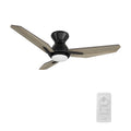 ERYX 44 inch 3-Blade Ceiling Fan with LED Light Kit & Remote Control - Black/Barnwood
