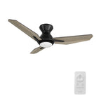 ERYX 44 inch 3-Blade Ceiling Fan with LED Light Kit & Remote Control - Black/Barnwood