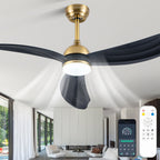 52 Inch Modern Smart Propeller Ceiling Fan with Dimmable LED Light and Remote & APP Control, 6-Speed Reversible Ceiling Fan