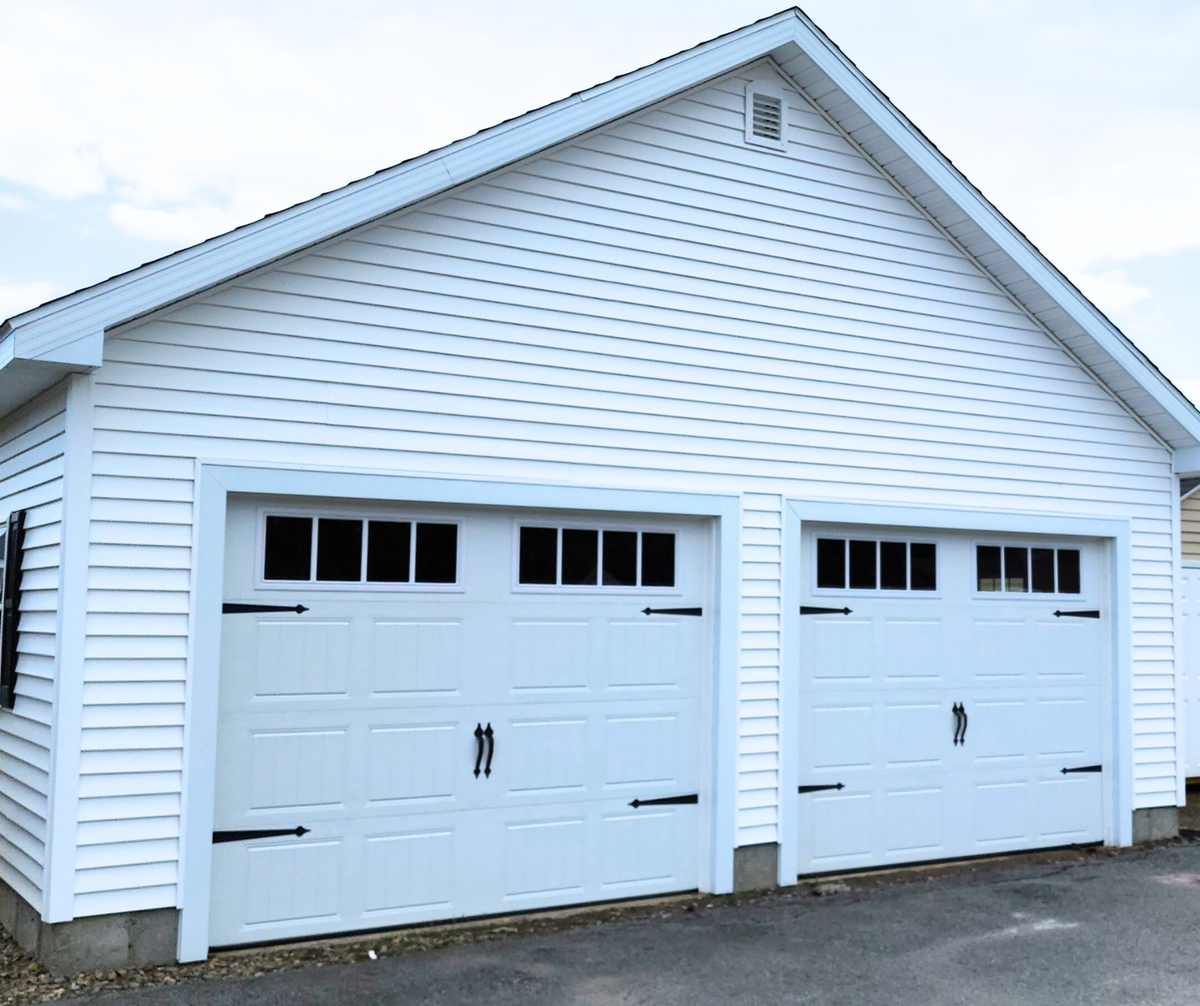 DISPLAY- 24' X 24' VINYL GARAGE - WHITE - Garden Time