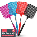 Telescopic Fly Swatter 26–73cm | Insect Bug Swat Tool | 4 Pack
