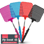 Telescopic Fly Swatter 26–73cm | Insect Bug Swat Tool | 4 Pack