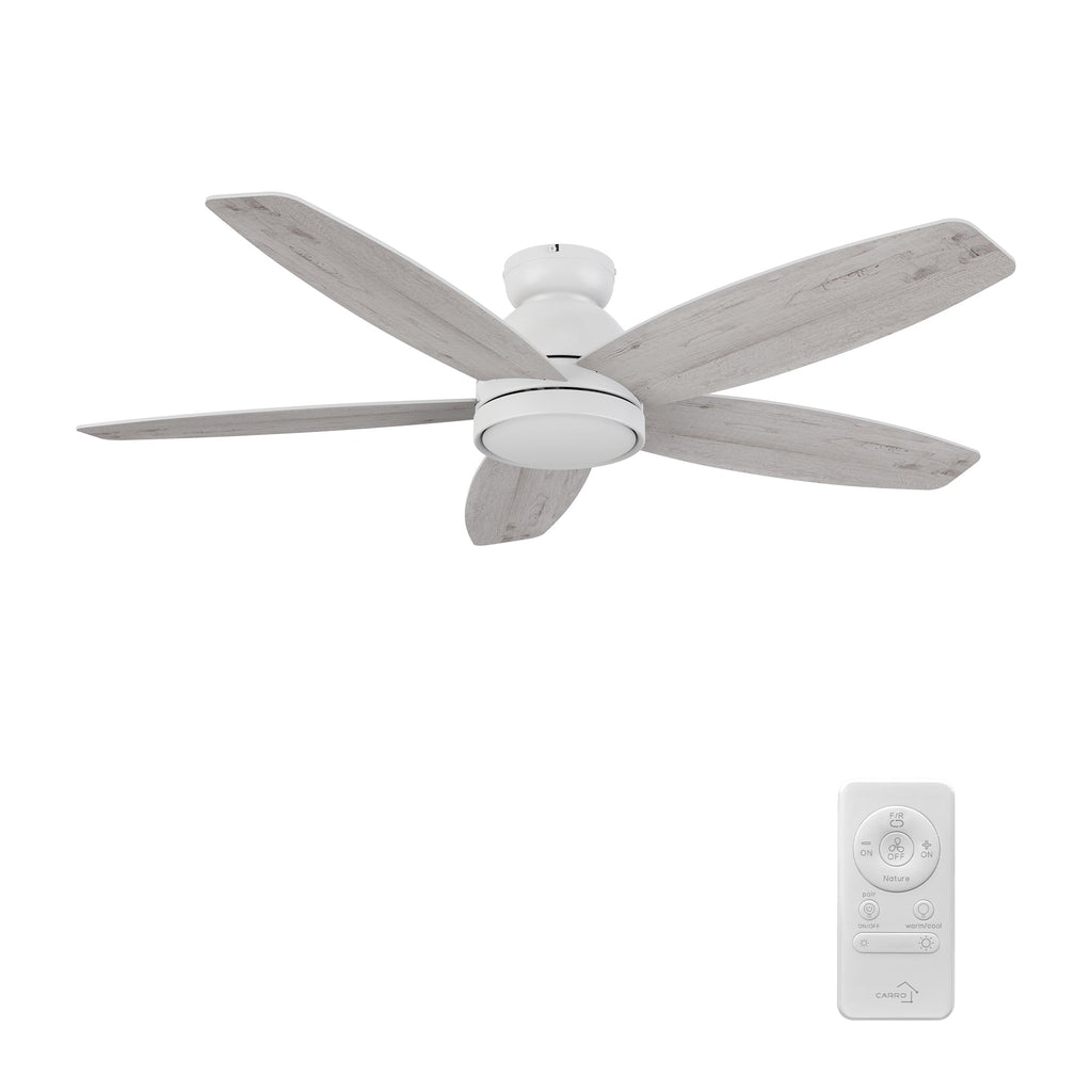 WEBSTER 52 inch (5-blade) Replacement Fan Blades - White/Light Wood