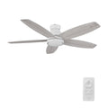 WEBSTER 52 inch (5-blade) Replacement Fan Blades - White/Light Wood