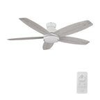 WEBSTER 52 inch (5-blade) Replacement Fan Blades - White/Light Wood