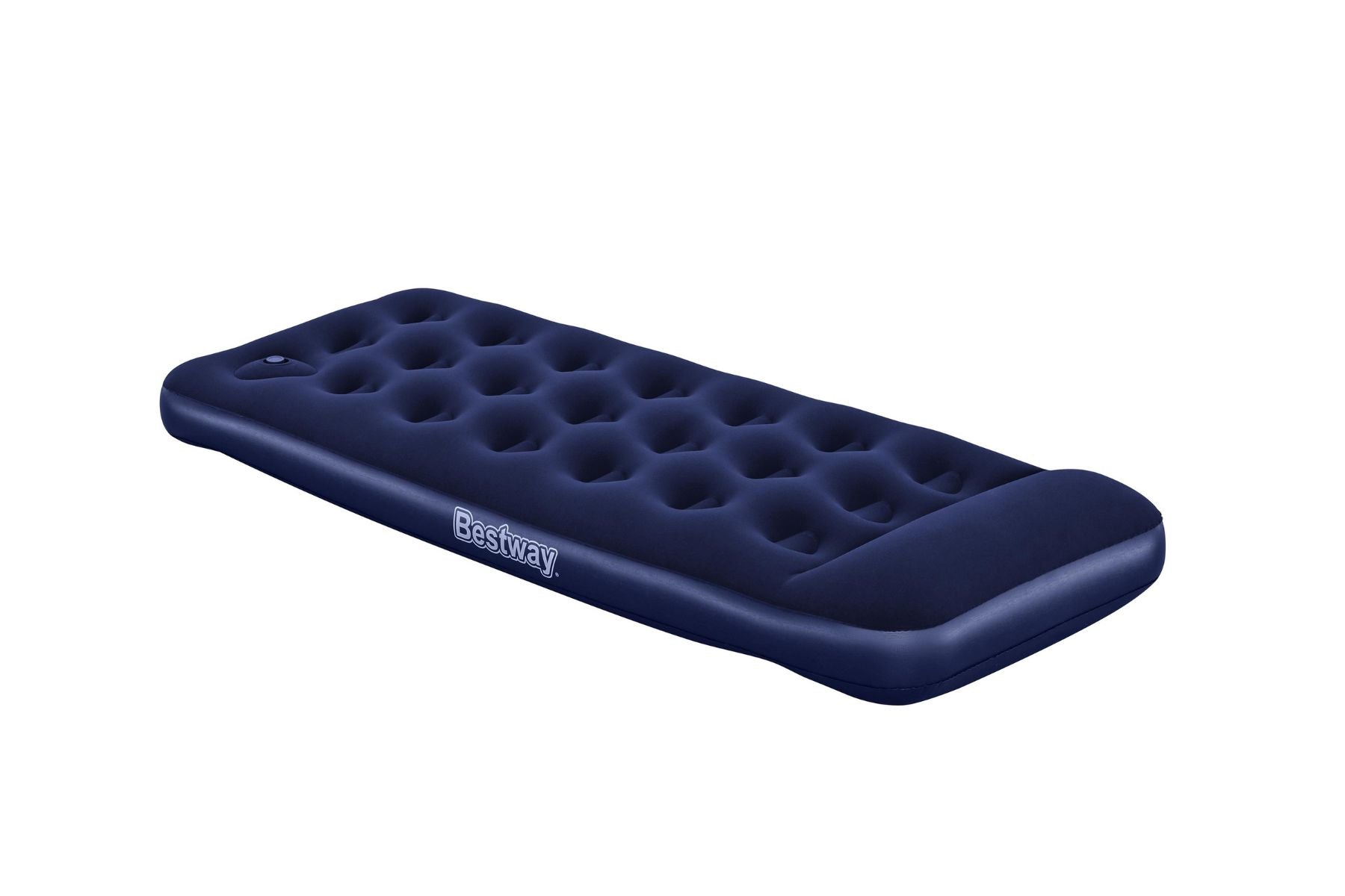 Single Flocked Airbed with Built-In Pillow