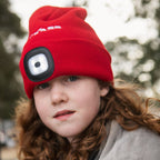 KickAss Beanie with Rechargeable LED Light - Red
