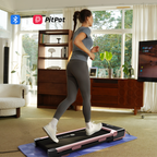 DeerRun Z10 12% Auto Incline Smart Walking Pad Treadmill with remote control Pink-Fat-burning & fitness friendly