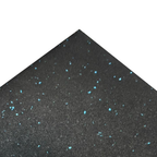 Commercial Premium Rubber Gym Flooring -  Black/Blue Flecks 1m x 1m x 15mm