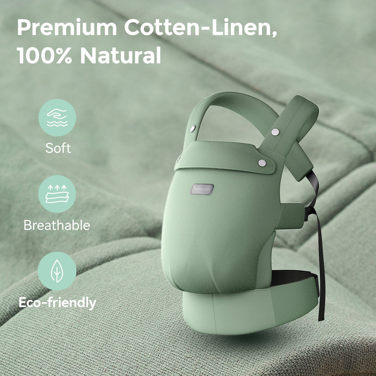 GentleTouch Cotton-Linen Ergonomic Baby Carrier