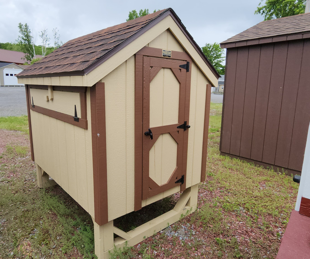 4' X 6' DURATEMP CHICKEN COOP - BEIGE - Garden Time