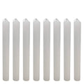 8 x Dinner Candle Unscented White Candles Plain Long 25cm Wedding Church Home