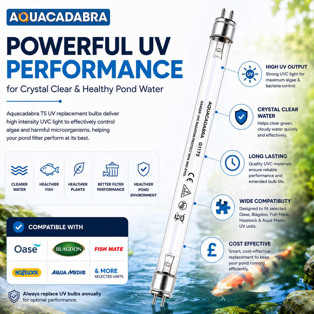 Aquacadabra T5 UV Bulb 4W-18W Double Ended Pond Filter Replacement Tube