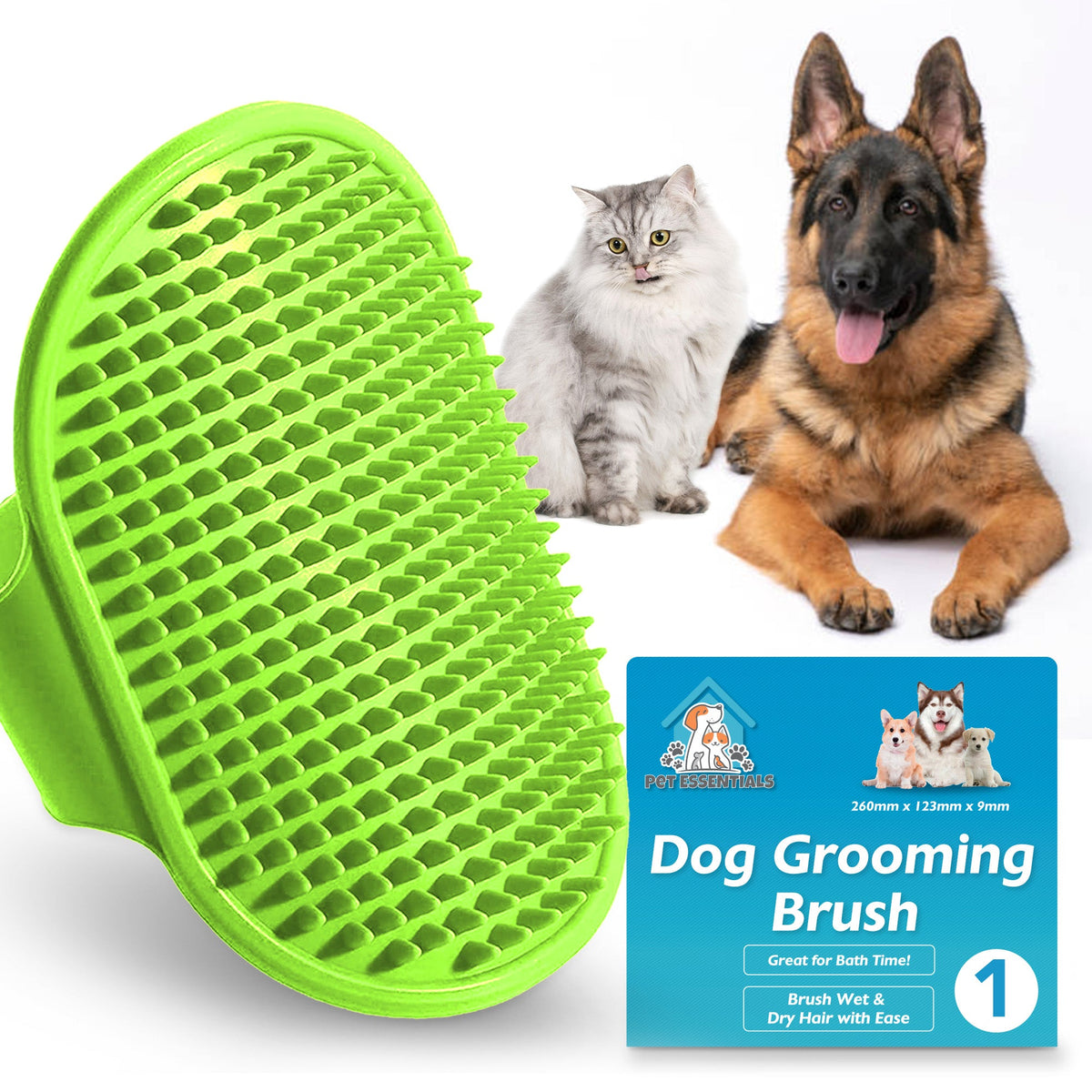 Dog Grooming Mitt Glove Brush Cat Hair Remover Deshedding