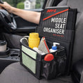 Car Middle Seat Organiser Storage Box Multi Pocket Travel Holder Black