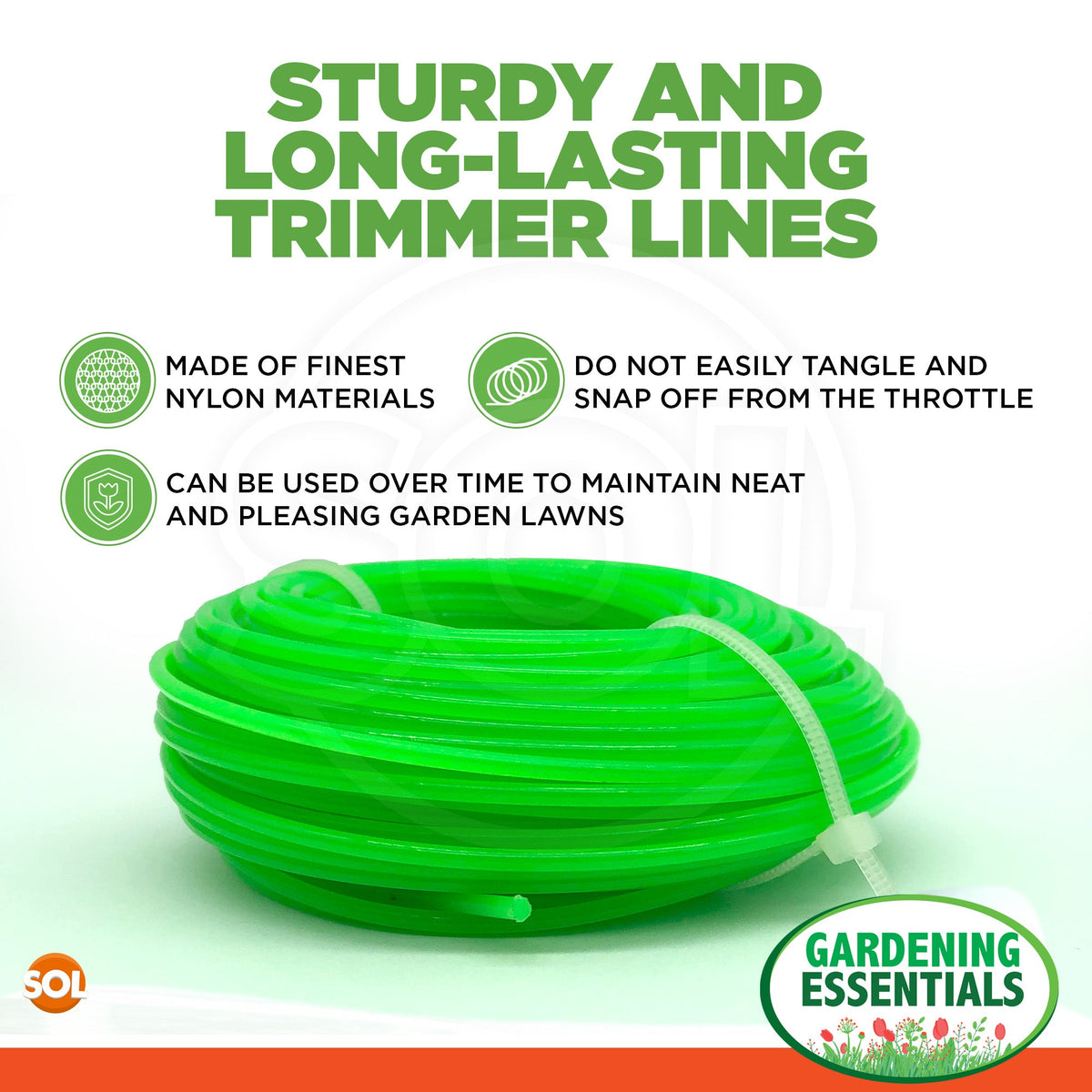 Garden Strimmer Trimmer Line Cord 20M | Nylon Wire | 2 Pack