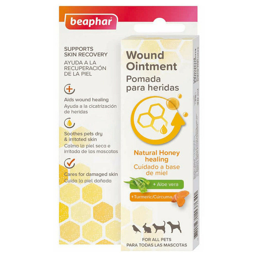 Beaphar Wound Ointment Pet Natural Honey Healing 30ml Cat Dog Rabbit Bird Health