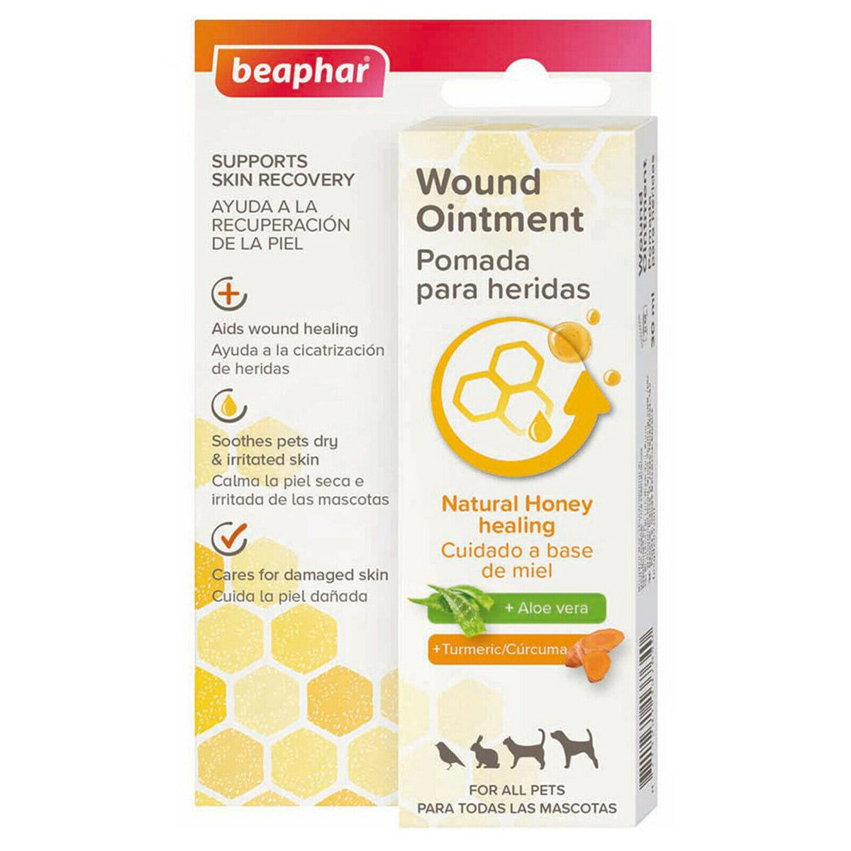 Beaphar Wound Ointment Pet Natural Honey Healing 30ml Cat Dog Rabbit Bird Health