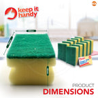 Heavy Duty Sponge Scourers | Finger Grip Kitchen Bathroom | 20 Pack