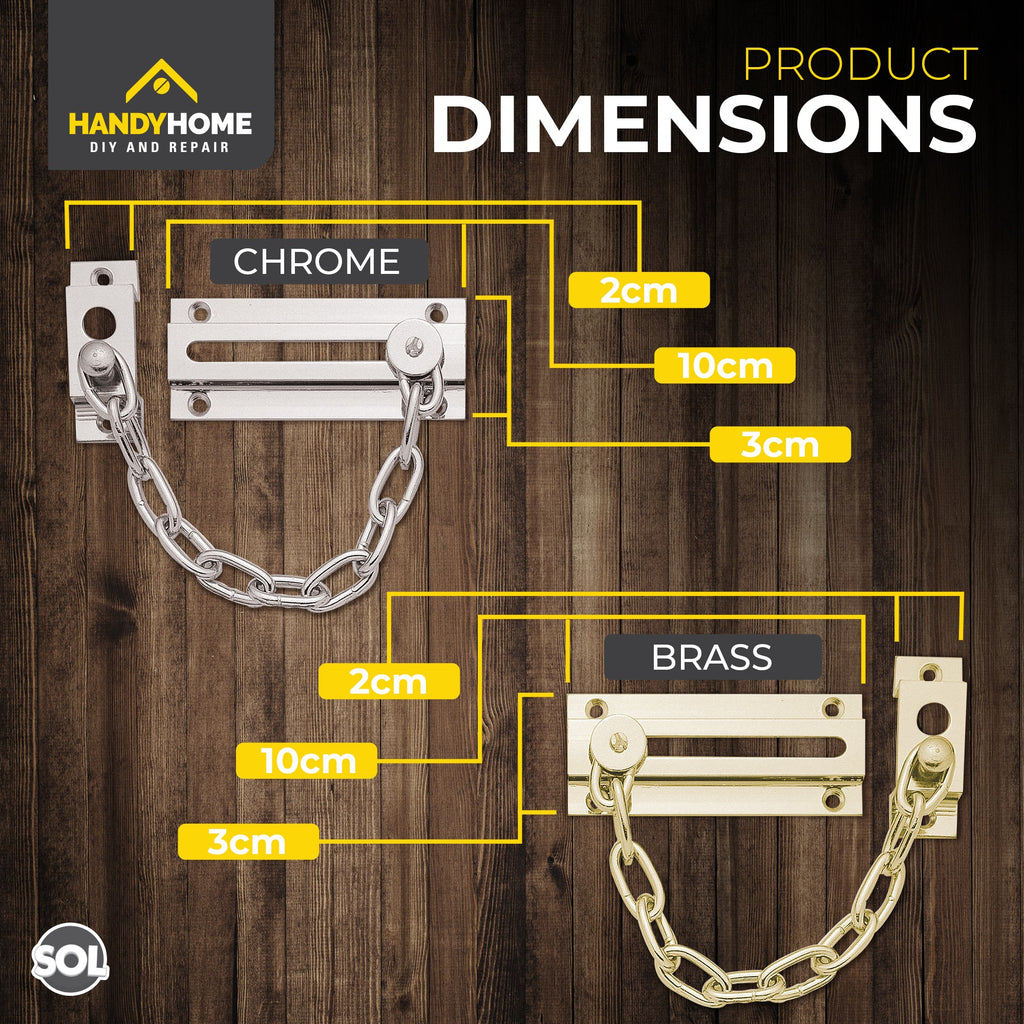 Door Chain Lock for Home Security | 2 Pack