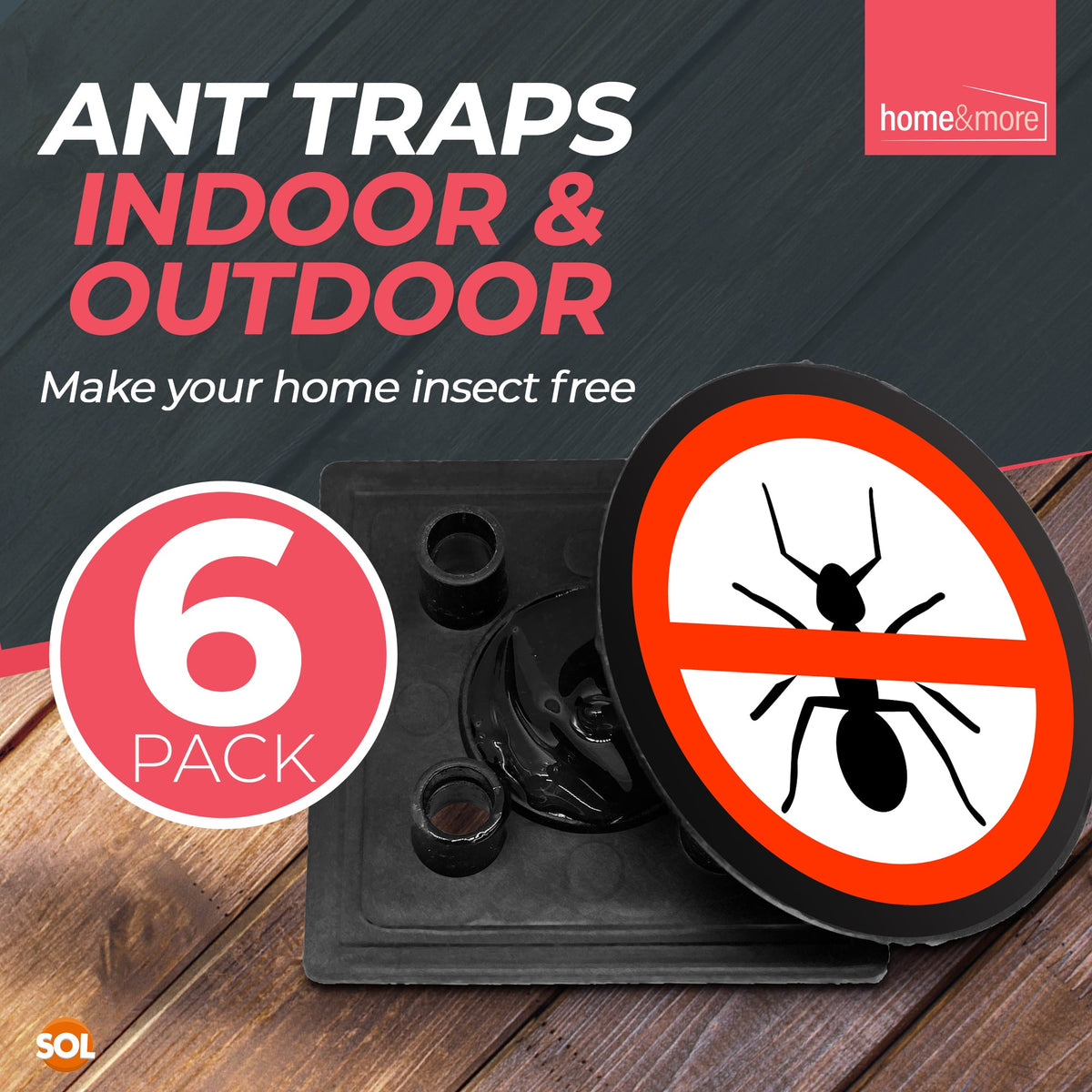 Ant Trap Bait Station | Stop Ants Killer Indoor & Outdoor | 6 Pack