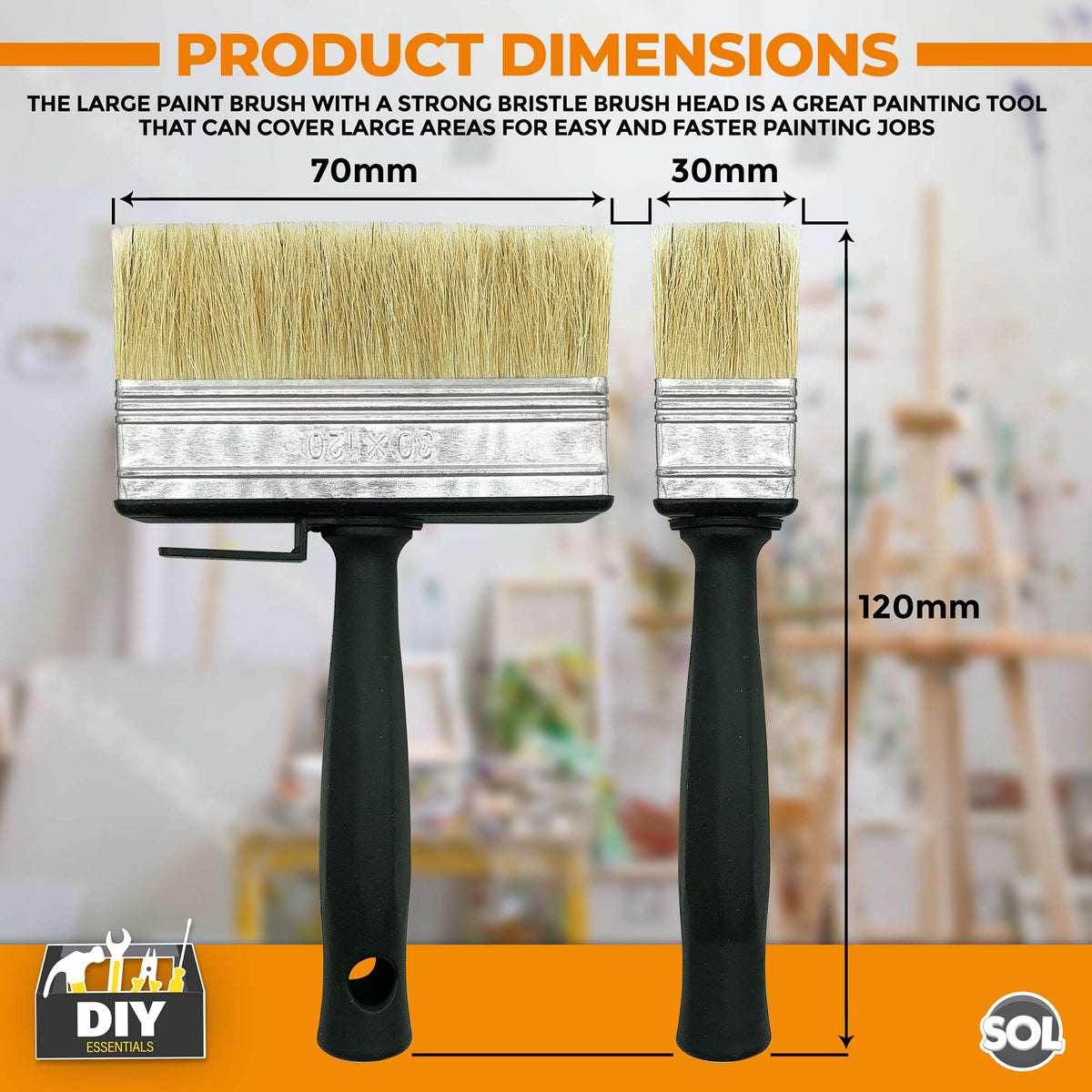 Bulk Fence Paint Brushes | Block Set Decking Shed Masonry | 96 Pack