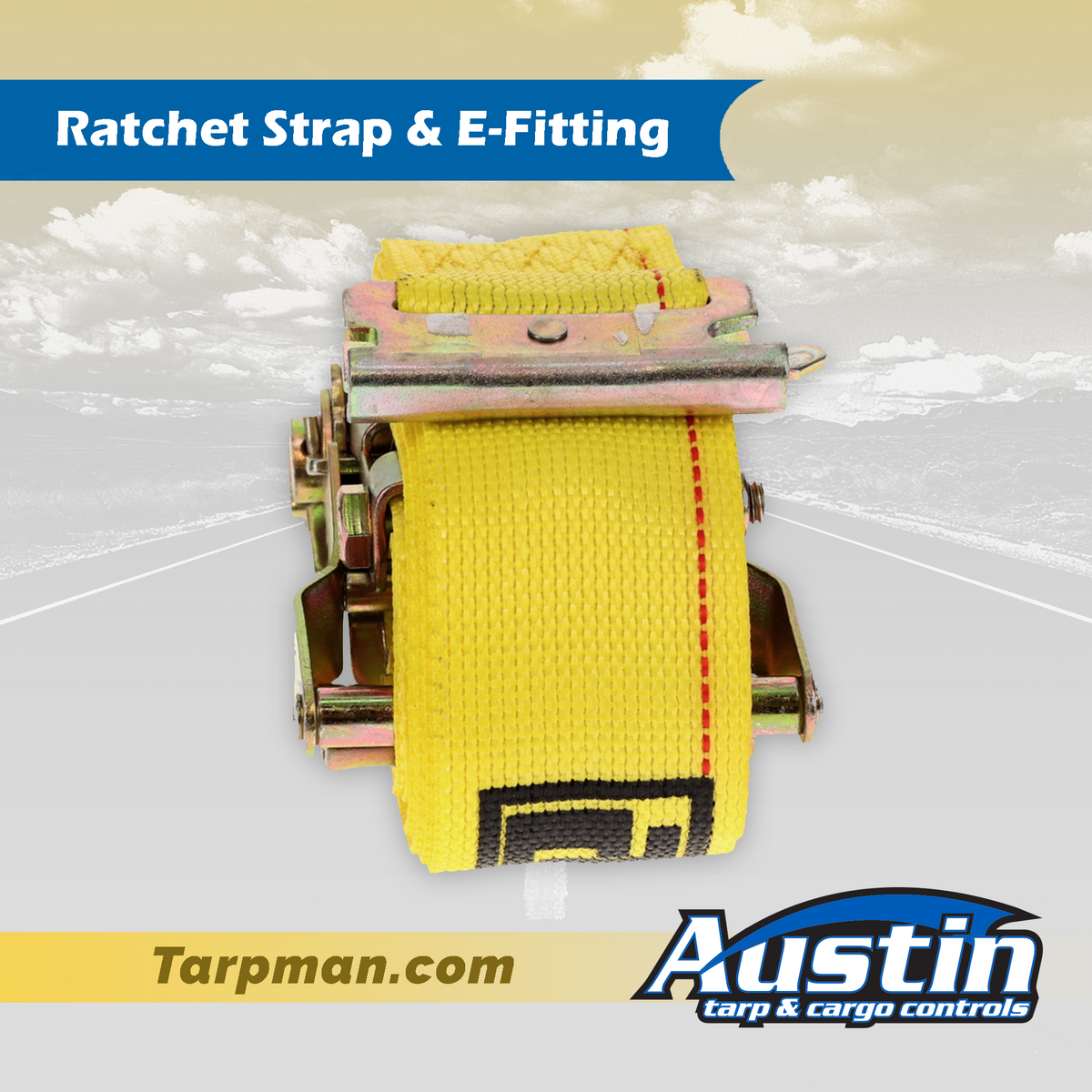 2" X 20' Ratchet Strap & E-Fitting