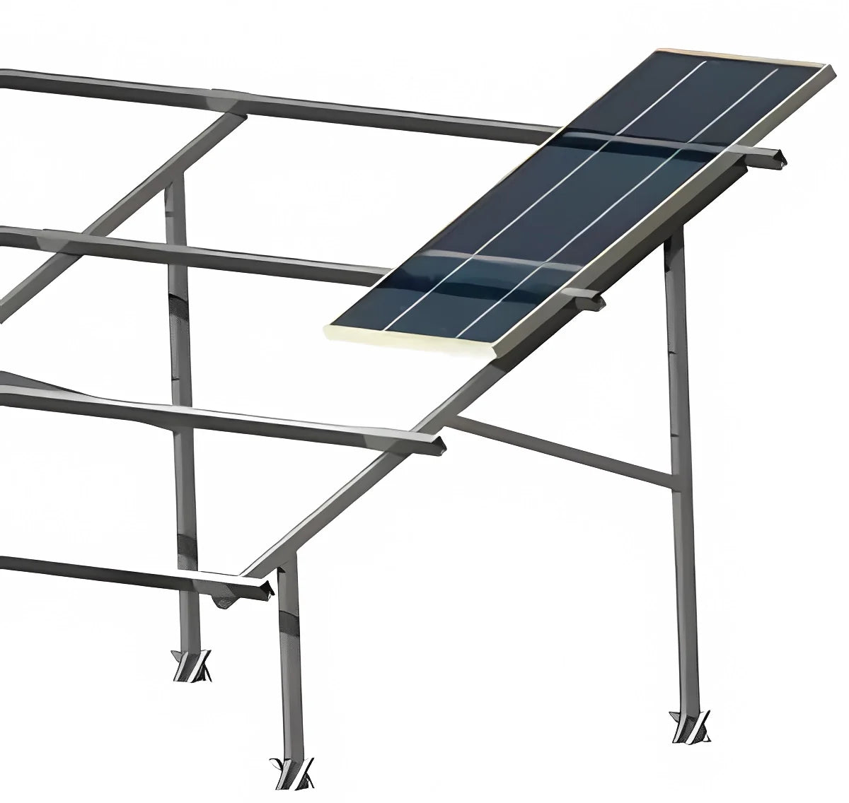 Solarport 2 Rows 4 Columns Portrait Ground Solar Mounting Kit
