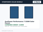 2 Pack SunPower Performance 7 550W Solar Panels – 1100W Bundle