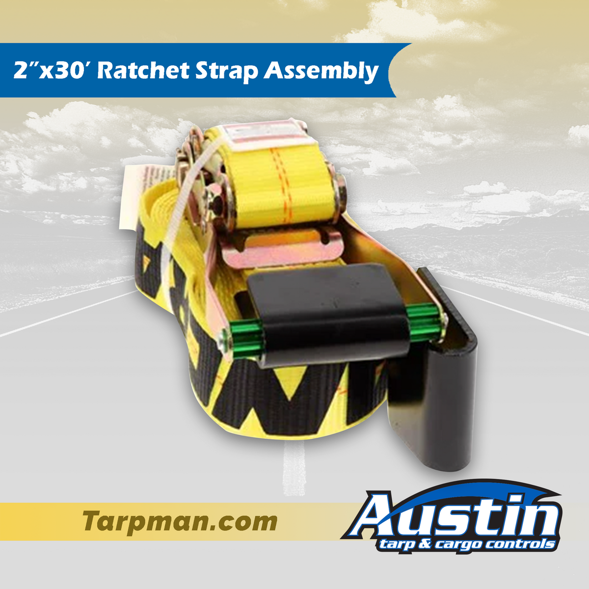 2" x 30' Ratchet Strap Assembly