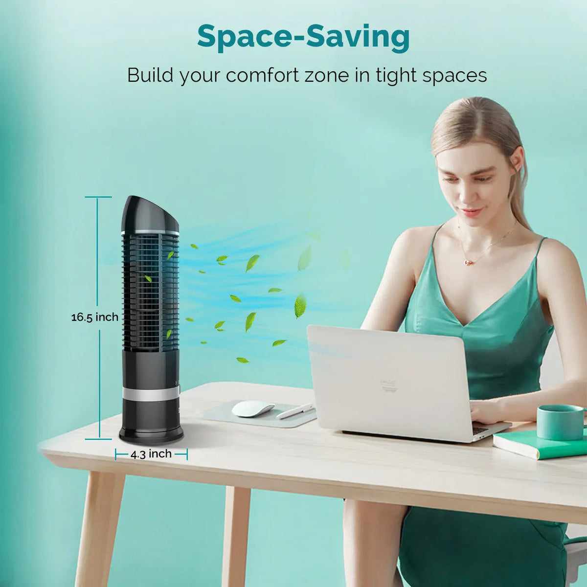 DR.PREPARE 16in Oscillating Tower Fan