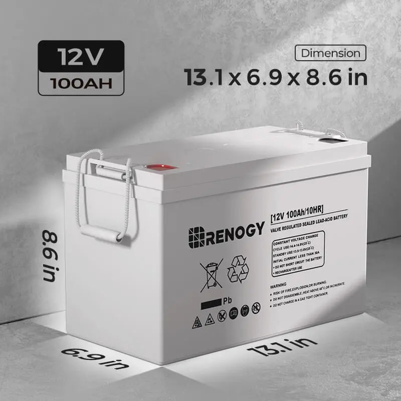 Refurbished Deep Cycle AGM Battery 12 Volt 100Ah