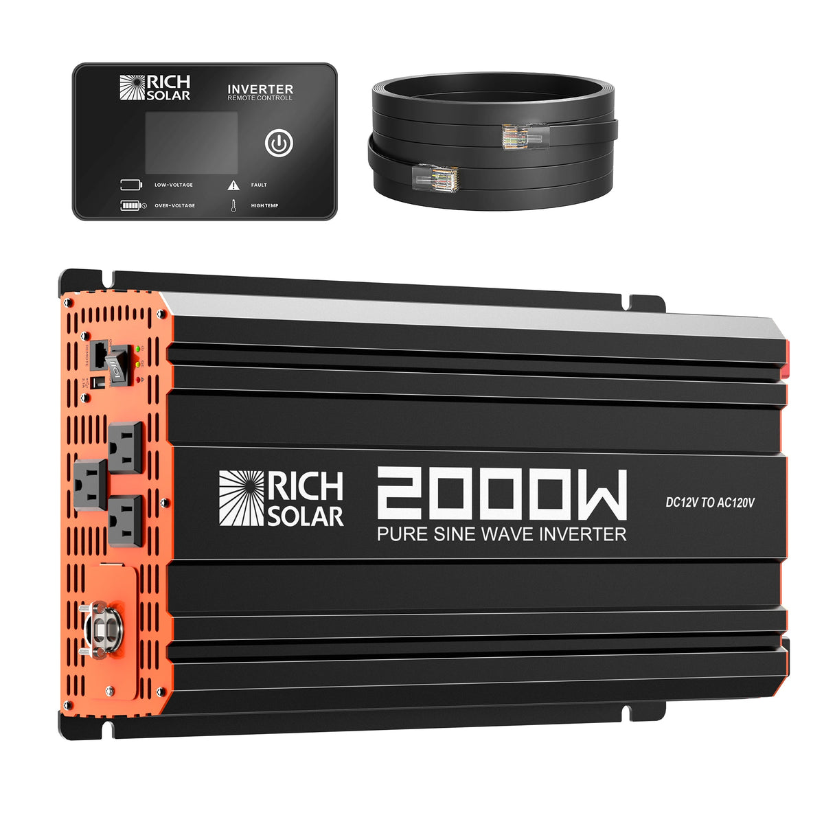 NOVA PURE 2K | 2000 Watt (2kW) 12 Volt Industrial Pure Sine Wave Inverter | Powerful 2000W 12V Off-Grid Inverter for RVs, Trailers, Campers, Vans, Trucks, Overlanders, Boats | Top Rated | UL 458 Certified