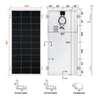 Rich Solar MEGA 200 12V 200W Solar Panel With 2" Brackets