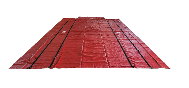 4' DROP X 8' WIDE X 27' LONG 14-OZ RED